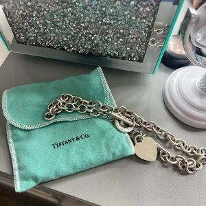 Tiffany & Co. Silver Heart Pendant with Chain